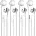 Wired Earbuds Pack of 4 in-Ear Wired Earphones with rophone Volume Control Powerful Heavy B High Definition