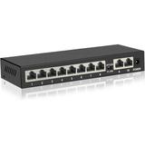 10 Port Gigabit Switch 8 Gigabit Ports + 2 Gigabit Uplink Ports Unmanaged Ethernet Switch Internet Switch