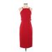 Adelyn Rae Casual Dress - Sheath High Neck Sleeveless: Red Print Dresses - Women's Size X-Small