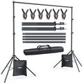 Backdrop Stand for Parties Kit 10x7 ft Adjustable Back Drop Photography Studio Photo Background Support System