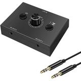 Audio selector 3.5mm Audio Switch Audio Switcher Pive Speaker Headphone Manual Selector Splitter Box Audio Sharing