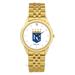 Men's Gold Kansas City Royals White Dial Rolled Link Bracelet Wristwatch