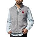 Men's League Collegiate Wear Heather Gray Indiana Hoosiers Saranac Full-Zip Vest