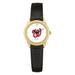 Women's Black Washington Nationals White Dial Leather Wristwatch