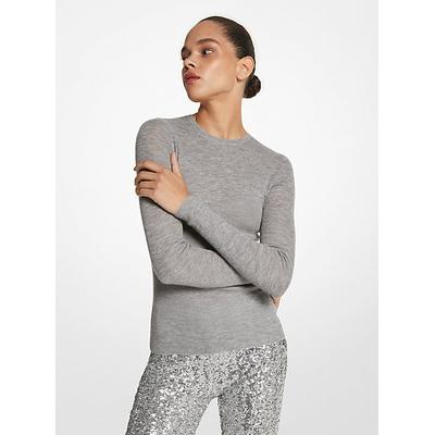 Michael Kors Hutton Featherweight Cashmere Sweater Grey M