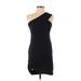 Alice + Olivia Cocktail Dress - Mini Open Neckline Sleeveless: Black Solid Dresses - Women's Size 0
