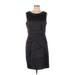 Connected Apparel Casual Dress - Party Scoop Neck Sleeveless: Black Print Dresses - Women's Size 12