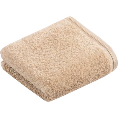 Gästehandtuch VOSSEN "Vegan Life", beige (tibet), B:40cm L:60cm, Webfrottier, Obermaterial: 100% Baumwolle, Handtücher (Packung), im Set, 100% vegan Image