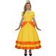ZIFUNMUR Women Princess Peach Daisy Costume Dress Outfit With Crown Adult Super Brothers Gown Ball Halloween Cosplay Dress (Yellow, X-Large)