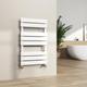 S'AFIELINA Towel Radiator White, 800 x 450mm Flat Panel Bathroom Radiators Central Heated Towel Rail Radiator Wall/Floor Mounted for Bathroom