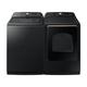 Samsung 5.5 cu. Ft. Top Load Washer w/ 7.4 cu. Ft. Dryer w/ Steam Sanitize+ in Black | Wayfair