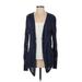 INC International Concepts Cardigan Sweater: Blue Solid Sweaters & Sweatshirts - Women's Size Small