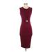 Bailey 44 Casual Dress - Midi Crew Neck Sleeveless: Burgundy Solid Dresses - Women's Size Small