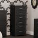 Latitude Run® 6 Drawer 19" W Lingerie Chest Wood in Black | 50 H x 19 W x 26 D in | Wayfair 631CBFA4066D41A99AD7CE54AAA939E3