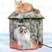 Tucker Murphy Pet™ Duffina Outdoor Heated Cat House Faux Fur/Fabric in Green | 22 H x 17.3 W in | Wayfair 35CE56193191450692815F9D204C73BE