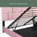 Everly Quinn Ruthild Platform Storage Bed Upholstered/Velvet in Pink | 40.7 H x 64.6 W x 85.2 D in | Wayfair C007DE56F130462D8D640A610D53923A