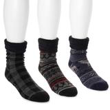 MUK LUKS Lounge Sock 3-Pack Size One Size Dark Grey/Ebony/Twilight