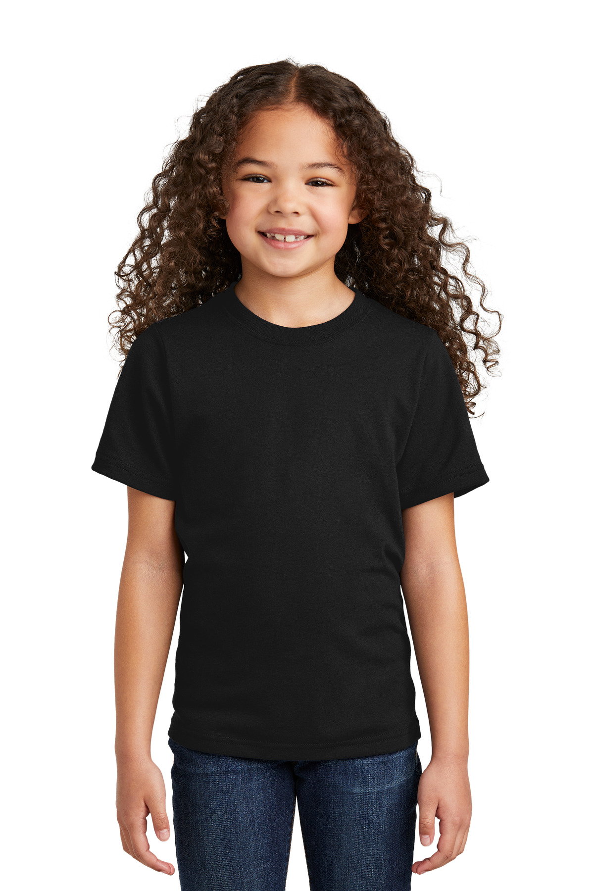 Port & Company PC330Y Youth Tri-Blend Top in Black size XL | Triblend