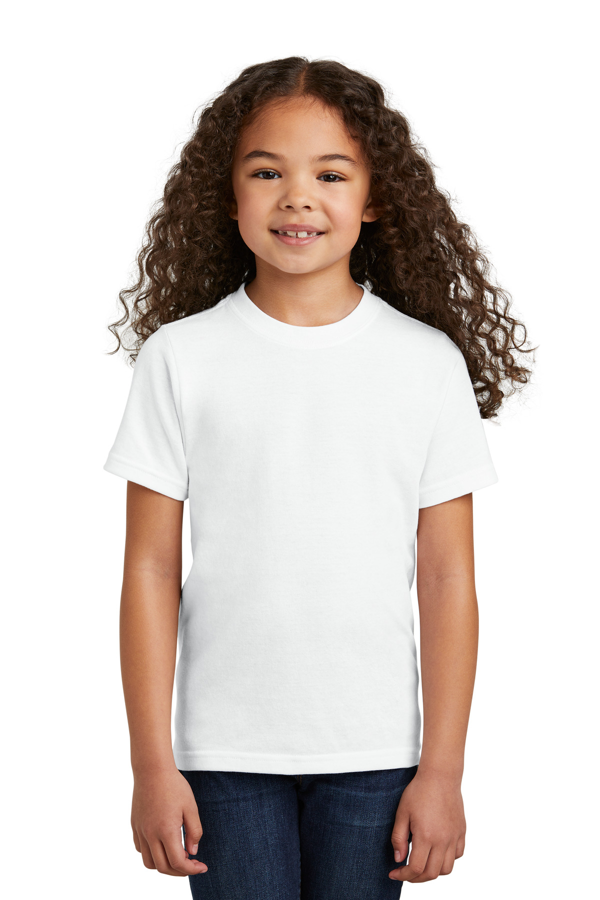 Port & Company PC330Y Youth Tri-Blend Top in White size Large | Triblend