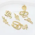 6 teile/los Zink-legierung Goldene Cobra Schlange Charms Anhänger Für DIY Mode Schmuck Finden