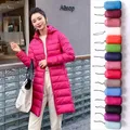 2023 Women's Duck Down Coat Thin Medium Hoodie Light Weight Jacket Autumn Fall Spring Jacket Clothes