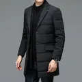 2023 hochwertige Mode Winter neue Anzug Kragen Daunen jacke Männer entfernen Mode Schal 90 weiße
