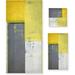 Bath Towels Set For Bathroom Grey and Yellow Abstract Art Painting Luxury Set of 3 Towels 1 Bath Towel 1 Hand Towel 1 Washcloth Super Absorbent Soft Quick Dry Towel Multifuntion for Hotel Gym Swim Spa