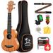 Donner Tenor Ukulele Mahogany Professional 26 inch Ukelele Starter Bundle Kit with Free Lesson Gig Bag Strap Nylon String Tuner Picks Cloth DUT-1 Ukalalee Set Tenor Mahogany