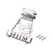 Guitar Tailpiece Bridge R Shape 6 String Guitar Tailpiece Bridge Metal Semi-Hollow Tailpiece Bridge Replacement Parts Accessory for Jazz Guitar GA423A (Silver)