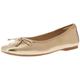 The Drop Damen Ballerinas Pepper mit Schleife, Goldfarben, 40