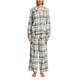 ESPRIT Damen Pyjama-Set aus kariertem Flanell,New Teal Blue,XL
