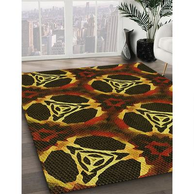 Ahgly Company Machine Washable Transitional Night Red Area Rugs