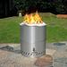 Silver Portable Outdoor Smokeless Fire Pit Fireplace with Wood Burning