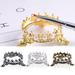 metal pen holder 2PCS Nail Art Pen Rack Vintage Crown Manicure Pen Holder Pearl Inlay Manicure Pen Rack Gold-plated Color Painting Pen Holder for Salon Home Use Antique Brass