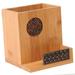 Bamboo Pen Container Desktop Bamboo Pen Pencil Holder Cup Stand Square Creative Small Stationery Box