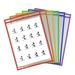 6Pcs Sheet Protectors Clear Design Paper Cover Loose Leaf Protector Paper File Protect Bag(Random Color)