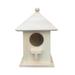 Wooden Bird House 1PC Hanging Bird House Feeding Tool Wooden House Shaped Bird Nest Feeder Bird Cage