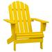 Tomshoo Yellow Adirondack ChairSolid Fir Wood Comfortable Garden Patio Furniture