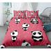 Kids Girls Duvet Cover Panda Printed Comforter Cover Cute Animal Decor Bedding Set Panda Pattern Comforter Set Bedroom Decor Duvet Cover Simple Style Quilt Cover for Adult Teens Boys