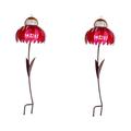 Dengmore Red Coneflower Standing Bird Feeder with Metal Ground-plug Stakes Yard Ornament Outdoors Patio Backyard Garden Decoration