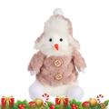 Christmas sitting doll Christmas Sitting Doll Figurine Toy Desktop Ornament Hotel Shopping Mall Window Pendant Xmas Party Holiday Festival Doll Adornment (Snowman)