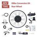 ZhdnBhnos 48V EBike 700C Rear Wheel Conversion Kit w/LCD Display Electric Bicycle Bike Hub Motor Kit for 28-29 inch 1000W