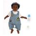 60cm Black Skin Infant Doll Toy Cute Lifelike Reborn Baby Boy Doll Gift For Boys Girls 3-6 Year Old