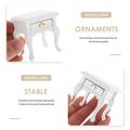 Miniature Bedside Table Miniature Wood Bedside Table Mini Night Table Adornment Mini House Furnishing