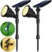 Solar Lights Outdoor Waterproof Outdoor Landscape lights Flood Light For way Driveway Backyard Decor 600 Lumen 18 LED Beads 2 Lighting