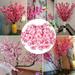 Sunjoy Tech 1 Pack Artificial Flower Not Wither Non-fading Realistic Add Romantic Touch Faux Peach Blossom Photographic Prop