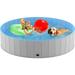 Heeyoo Foldable Dog Pool for Large Dogs Portable Hard Plastic PVC Pet Bathing Tub Outdoor Collapsible Swimming Pool for Pets Dogs and Cats 63 x 12 Inches