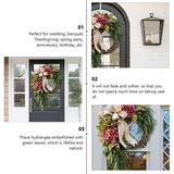 Simulation Hydrangea Wreath 1Pc Simulation Hydrangea Wreath Rustic Style Garden Decor Front Door Hanging Garland