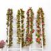 Sunjoy Tech 220cm Fake Flower Vines Not Wither Decorative Artificial Rose Flowers Vine DIY Wedding Garland Accessories for Daily Life