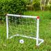 Kaesi 1 Set Mini Football Toy Portable Folding Soccer Goal Training 56/86/106/120cm Children Soccer Goal Net Ball Pump Post Outdoor Games Style D